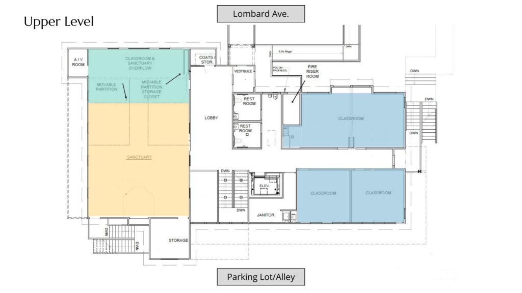 Color floor plan for slides - upper